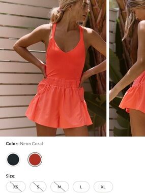 FP Movement Neon teal green V-Neck Romper